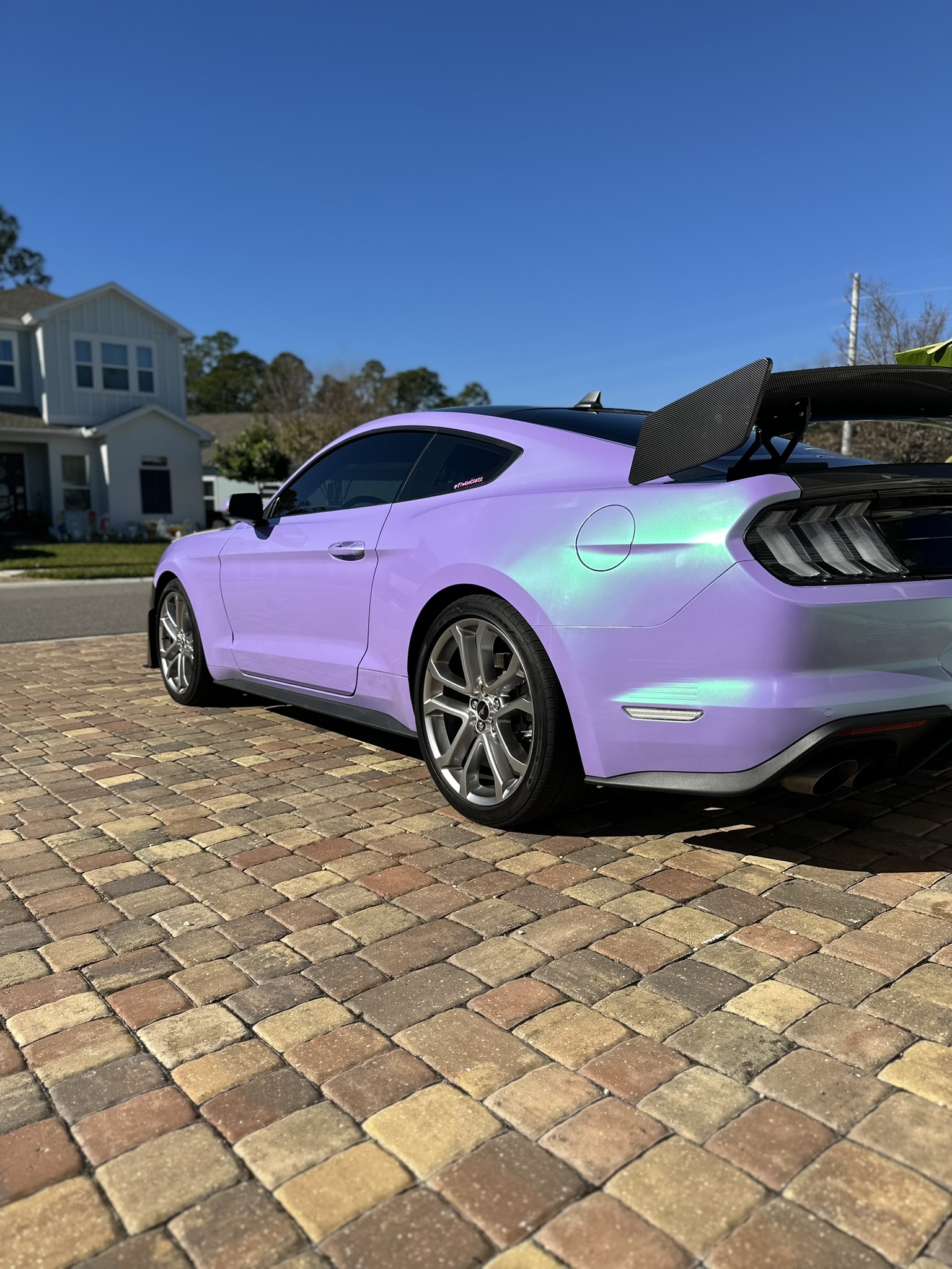 Mustang Color-Shift Wrap - Professional vehicle wrap by The Vinyl Lounge