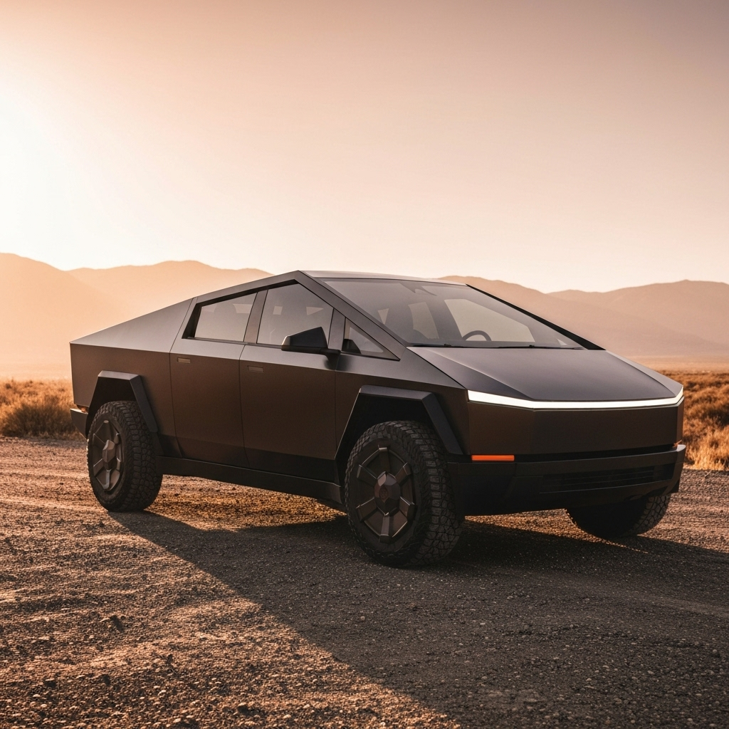 Tesla Cybertruck Matte Black Wrap